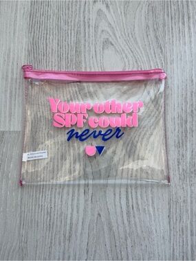 Ultra Violette ‘Your other SPF could never’ clear zipper PR makeup cosmetics bag